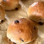 chocolate buns on parchment