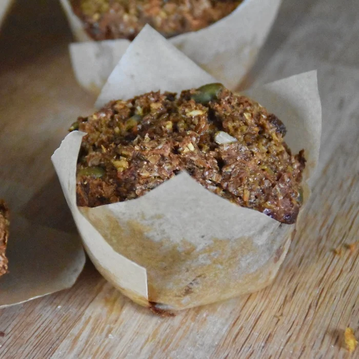 Healthy Carrot Bran Morning Glory Muffin