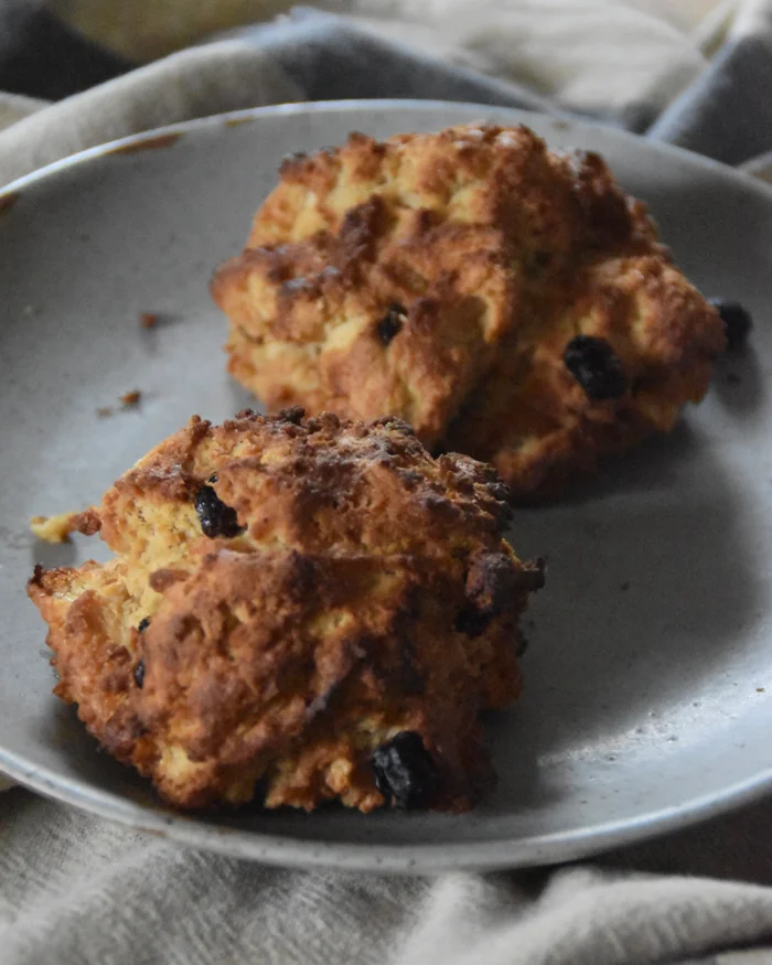 One Bowl Barley Scones (Small Batch) with Air Fryer Method